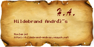 Hildebrand András névjegykártya